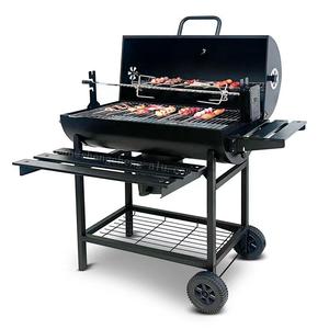 Griglia <span class=keywords><strong>BBQ</strong></span> <span class=keywords><strong>in</strong></span> Acciaio Stile Coreano Premium Resistente con Affumicatore Offset, Rivestimento <span class=keywords><strong>in</strong></span> Polvere, Fusto <span class=keywords><strong>in</strong></span> <span class=keywords><strong>Ghisa</strong></span>, Carrello Pieghevole per Carbonella CE - Product Image 1