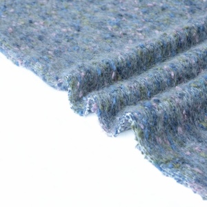 Tecido de Fleece Premium Multicolorido Pastel Azul Névoa Claro Ecológico <span class=keywords><strong>Anti</strong></span>-Pilling em Mistura de Mohair/Lã/Algodão para Ternos e Jaquetas - Product Image 3