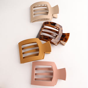 Vintage kore kadın ördek gagası saç tokası reçine geometrik plastik kızlar için saç aksesuarları mat tokalarım firkete PC malzeme - Product Image 5