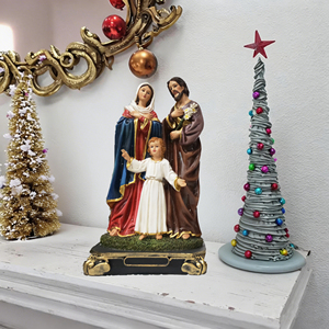 Recuerdo Religioso, Sagrada Familia, Serie Jesús María, Estatua Religiosa Católica Clásica de la Familia, Decoración Artesanal de Resina - Product Image 3