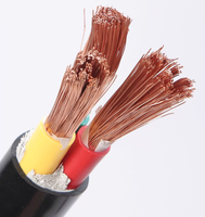 Câble d'alimentation durable 3 conducteurs YJV XLPE PVC 0,6/1 kV, fil électrique en cuivre type N2XY TC IEC 60502, câble basse tension pour distribution