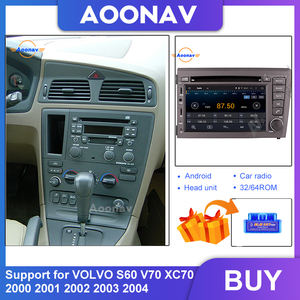 Autoradio Android 4+64GB 2din con Lettore Multimediale per VOLVO S60 <span class=keywords><strong>V70</strong></span> <span class=keywords><strong>XC70</strong></span> 2000-2002, Sistema di Navigazione GPS - Product Image 3