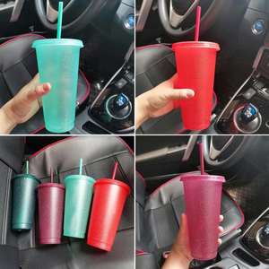 Meilleure Vente – Lot de 50 Gobelets en Plastique PP Écologiques Grande Capacité, Design Scintillant Iridescent, Tendance Minimaliste Moderne - Product Image 3
