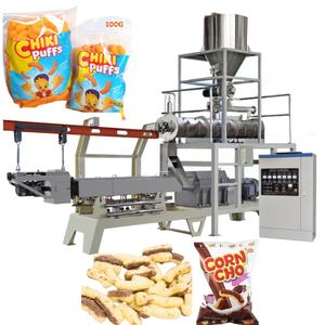 Nouvelle ligne de production de snacks soufflés avec extrudeuse automatique de maïs et de Cheetos à moteur, capacité de 500 kg/h - Product Image 3