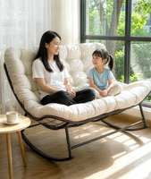 Fauteuil à bascule double nid d'oiseau en fer, chaise paresseuse pour balcon et gîte, vente chaude