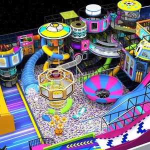 Новинка 2026: Игровой комплекс Yideli для помещений, мягкий игровой комплекс из стекловолокна и металла, на заказ, в тематике «Макарон», с шариковым бассейном, горкой, батутом и зоной для лазания - Product Image 3