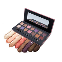 Palette de fards à paupières en poudre scintillante métallique luminescente personnalisée en gros avec des couleurs nudes à haute pigmentation