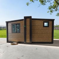 Maison conteneur pliable et extensible de luxe en acier de 40 pieds, pour un espace de vie extérieur moderne et un bureau