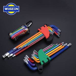 Juego de Llaves de Bola Métricas Extra Largas Wugeon de 9 Piezas, Grado Industrial OEM, Antichispas, Mango Ergonómico, Acero Cromo-Vanadio, Codificación por Colores - Product Image 4