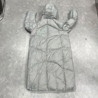 Veste d'hiver longue à manches longues en duvet matelassé européen américain pour hommes et femmes, manteau long taille plus