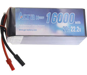 Lipo RC Battery rechargeable, 6S 22,<span class=keywords><strong>2</strong></span> V 16000mAh 20C Lipo battery pack for RC model UAV plant - Product Image 1