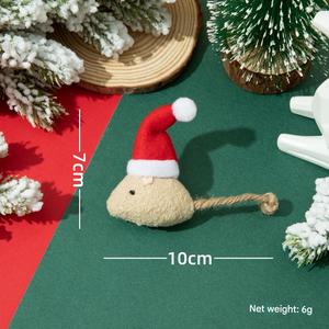 Hot Selling Eco-Friendly Christmas Mouse <b>Toys</b> for <b>Cats</b> Festive Plush <b>Interactive</b> Kitten Chew <b>Toy</b> Holiday Pet Gift 2026 New Style - Product Image 3