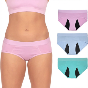 Culotte taille basse sportive, épaisse, sans couture, confortable, à quatre couches, grande taille, anti-fuite, pour femme - Meilleure vente - Product Image 1