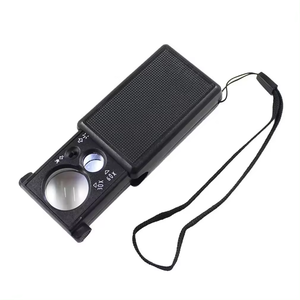 Lupa Plegable Portátil 30x/60x con Cordón, Luces LED y UV para <span class=keywords><strong>Billetes</strong></span>, Antigüedades, Diamantes y Sellos - Product Image 1