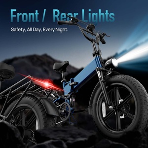 Bicicleta Eléctrica Plegable de Montaña con Llantas Gruesas de 20*4'', Motor de 1500W de Potencia Máxima en la Rueda Trasera, Suspensión Completa, Envío Rápido desde Almacén en la UE - Product Image 3