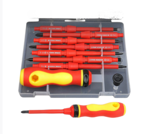 9-in-1 Electrician Insulated <b>Screwdriver</b> <b>Set</b> Multi Purpose Telecom & Electrical Repair Tools Kit With Special Shaped <b>Bits</b> MT-202 - Product Image 2