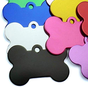 Custom Silent Black Pet ID Personalized Quick Release Slide Collar <b>Tag</b> Name Engraved Gold Bone Shape Metal <b>Cat</b> Dog Cartoon Print - Product Image 3