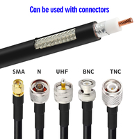 Cable Coaxial RF de Doble Blindaje Ultraflexible LMR400 con Conector SMA N BNC TNC UHF
