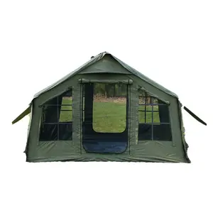 방수 여행 파티 야외 캠프 에어 캠핑 하우스 풍선 캠핑 멀티 인용 녹색 대피소 텐트