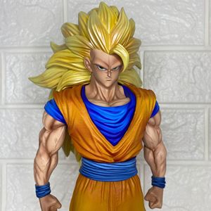 Figurines de collection de Goku Super Saiyan 3 de Dragon Ball Z, 34 cm, modèle de figurine de manga de dessin animé, jouet cadeau, figurine d'anime en PVC - Product Image 3