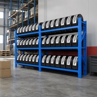 Étagère de stockage de pneus en acier, étagère de rangement multi-niveaux pour entrepôt, étagère robuste détachable pour garage, atelier de réparation