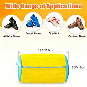 Wholesale Durable Shoe <b>Laundry</b> Washing Bag Anti‑Deformation Chenille Shoe Cleaner Bag For Washer Machine For All Kinds Of Shoes - Product Image 3