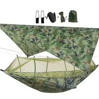 Bug Gratis Zon Onderdak Luifel Hangmat Militaire Camouflage, Outdoor Jungle Vouwen Draagbare Hammok Voor Leger