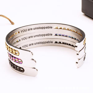 Venta al por mayor de productos en tendencia, regalos personalizados, gelatina japonesa bio magnética para hombres, pulseras de joyería de moda de acero inoxidable - Product Image 1
