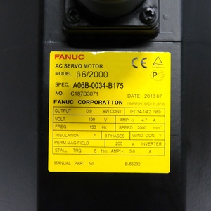 Motor de Automatización Original FANUC A06B-0034-B175, Motor para Sistemas Industriales, Equipo para Sistemas de Maquinaria - Product Image 4