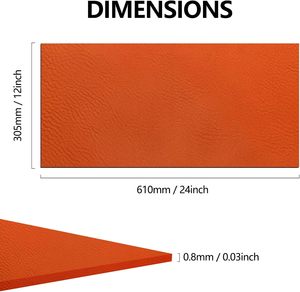 Feuille de similicuir en fibre de carbone de 12x24 pouces, feuille de similicuir épaisse thermocollante pour patchs - Product Image 5