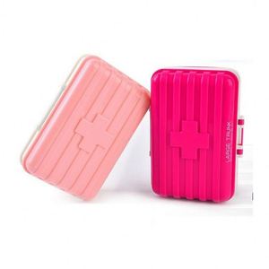 Organisateur de voyage portable à 6 compartiments en plastique, boîte à pilules colorée, boîte de rangement - Product Image 1