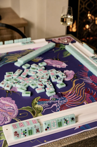 Expédition sous 7 jours – Ensemble de Mahjong Premium, <span class=keywords><strong>Vert</strong></span> <span class=keywords><strong>Menthe</strong></span> avec Cercles et Dragons Colorés, Complet avec les Tuiles du Vent NEWS - Product Image 5