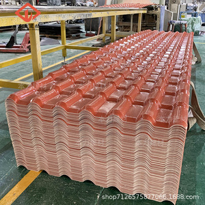 Foshan Resin Roof <b>Tiles</b> Corrugated <b>PVC</b> ASA686 Traditional Style For Roof Waterproofing - Product Image 1