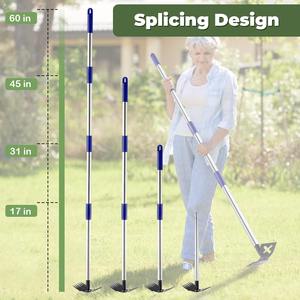 Custom Weed <b>Puller</b> <b>Tool</b> with Handle Weed Remover Weeding <b>Tool</b> Heavy Duty Manual Weed Rake and Garden Hoe Gardening Weeder <b>Tool</b> - Product Image 5
