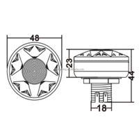 Lumières LED de carrousel CHJ Carnival, 48 mm, 12 LED, AC110V, automatiques, 1-16 RGBW, éclairage LED pour attractions
