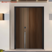 Porte d'entrée extérieure de luxe en alliage d'aluminium, étanche, moderne et simple, avec couleurs personnalisables, pour maison et appartement
