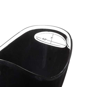 8L Custom logo Party Sales Wholesale Wine Black Acryl Acrylic <b>Plastic</b> Ice Buckets Beverage Tubs for bar champagne - Product Image 2
