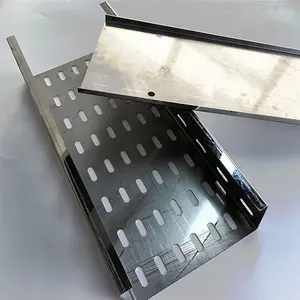नई तकनीक केबल Trunking लौ Retardant जस्ती स्टील छिद्रित केबल ट्रे के साथ कवर