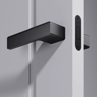 Bois blanc maison chambre maison chambre levier de sécurité pousser noir carré magnétique traction interne intimité avec serrure de poignée de porte avant