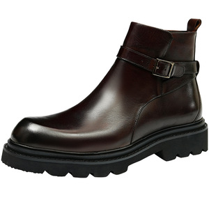 Gran Promoción 2025: Botas Chelsea Clásicas de Cuero Genuino Impermeables para Hombre, Estilo Británico de Caña Alta, Brillantes y Elegantes - Product Image 1