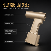 Poignée d'instrument chirurgical orthopédique en aluminium moulé sur mesure, composant de précision OEM pour dispositif médical moulé sous pression