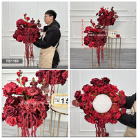 Décoration artisanale haut de gamme populaire pour de superbes centres de table de mariage, boule de fleurs violette de 50 cm