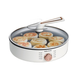 Plancha Eléctrica de Una Cara AUX de 30 cm de Profundidad, Antiadherente, Fácil de Limpiar, Diseño Redondo - Product Image 4