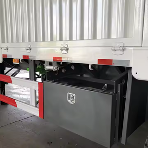 Semirremolque de plataforma de acero de 6 ejes y 100-150 toneladas con cuello de cisne, estacas laterales y vallas laterales - Product Image 6