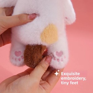 Adorable Gato Negro Pequeño Acostado, Diseño Calico y Siamés, Juguete de Peluche de Poliéster Súper Suave, Muñeco de Confort, Regalo Unisex - Product Image 4