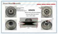 28 Gigi Spline Internal 293mm OD Roda Penggerak Kopling CVT untuk Sistem Penggerak Polaris 225 ATV UTV Modifikasi Suku Cadang