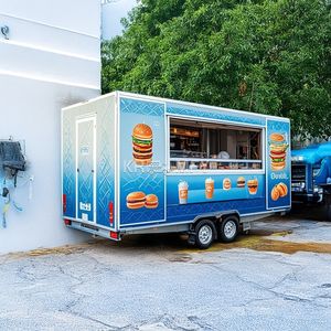 Camion de restauration entièrement équipé pour la vente de glaces, de pizzas et de grillades en plein air, remorque à café - Product Image 4