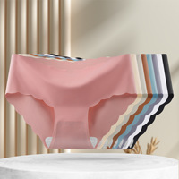 Culottes populaires sans coutures en soie glacée pour femmes, entrejambe en pur coton respirant, shorts triangulaires fins en soie glacée taille mi-haute