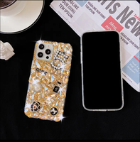 Coque de téléphone Rhinestone personnalisée au design de luxe pour iPhone 15 14 13 12 11 Pro Max Xs Xr Paillettes Diamant Couvertures de téléphone portable pour filles