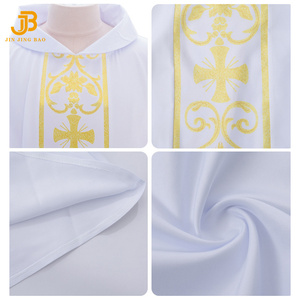Custom Style Church Pastor Chasuble Priest Vintage Robe Gown Cape <strong>Cassock</strong> Vestment White Red <strong>Green</strong> Purple - Product Image 3
